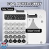 DANRONG Mechanical Switch Calculator with Big Buttons, Calculators Desktop, 12 Digits, Solar Battery Power, Desk Calculator, Large LCD Display,Cute White Calculators for Teachers Students Basic Office