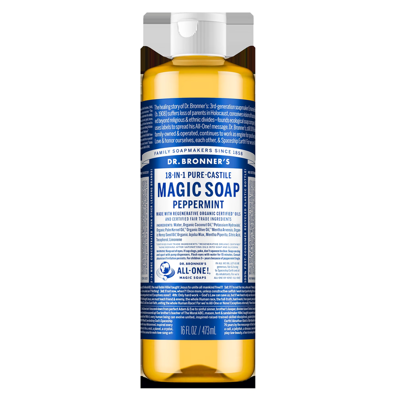 Magic Soap - Peppermint- Pure-Castile Liquid Soap - 16 Fl Oz – Fo