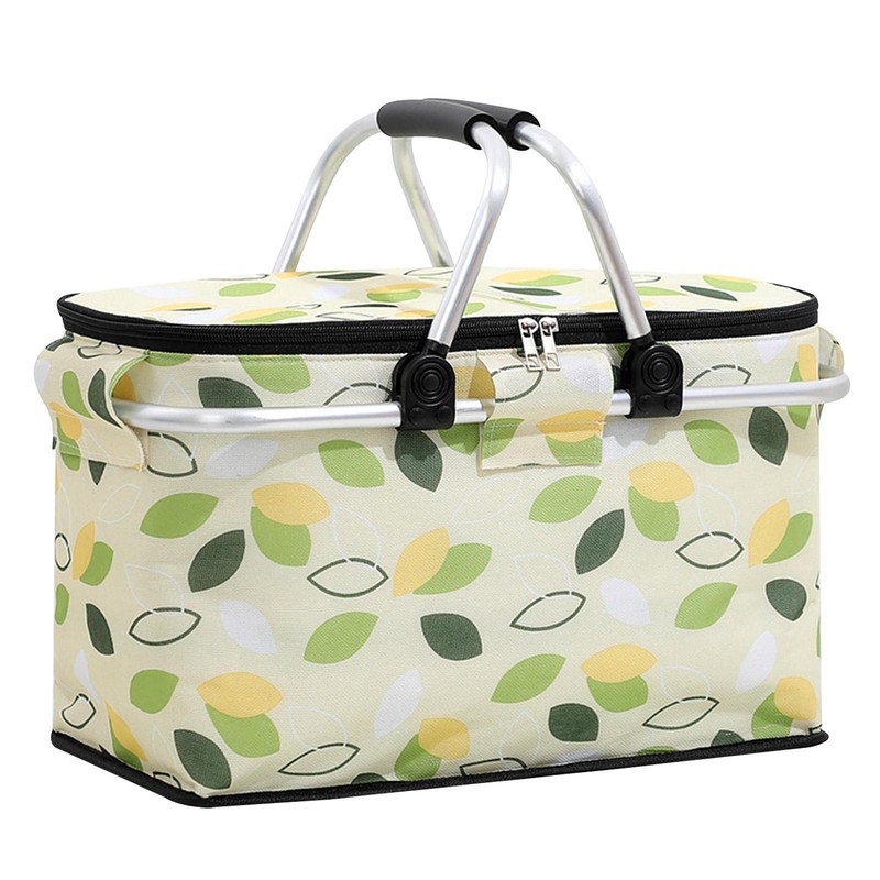 Cooler Bag Picnic Folding Basket Collapsible Insulated Hamper Large Cool Bag