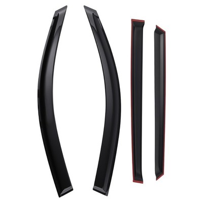Window Visor Rain Guard Vent Set for Toyota RAV4 2006-2012 Black Tinted