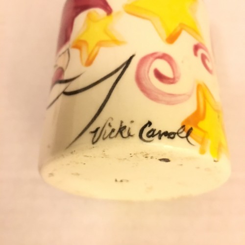 Vicki Carroll Tis The Season Christmas Santa Oil Burner Lamp Ceramic Signed EUC!