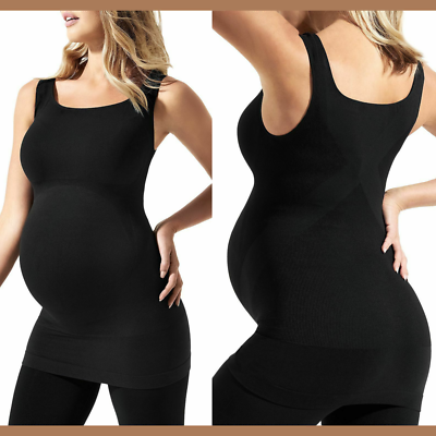 NEW $72 Blanqi Everyday Maternity Belly Support Tank Top Black [ Small ]  #3580