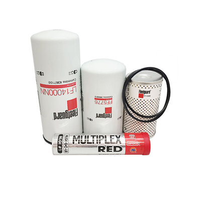 CUMMINS ISX15 OIL CHANGE KIT LF14000NN, FF5776, FF5369, FREE TUBE GREASE