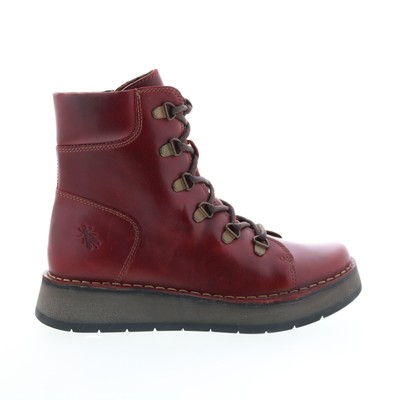 Fly London Roxy ROXY094FLY-003 Женские повседневные модельные ботинки из красной кожи на шнуровке 36
