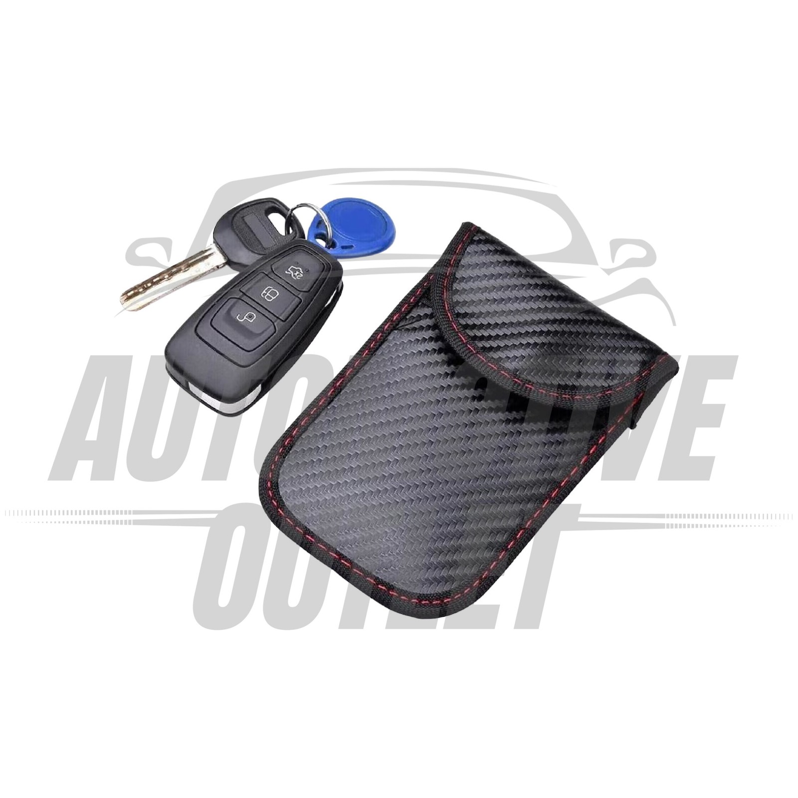4x SIGNAL BLOCKER CASE RFID FARADAY POUCH FOR AUDI KEYLESS FOB ANTI-THEFT BAGS 5