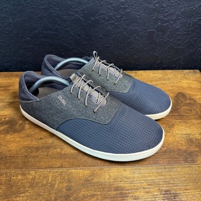 OluKai Nohea Moku 10188 Fog Grey Textile Mesh Boat Shoe Mens 10.5
