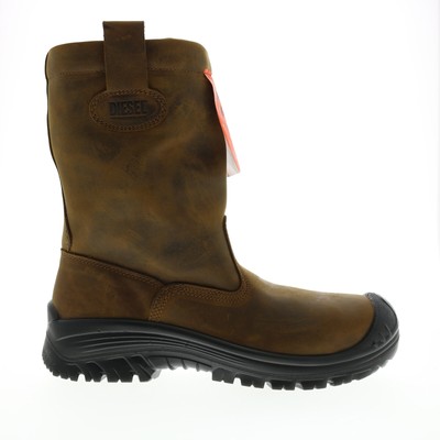 

Diesel S-Woodkut CH Y02705-PR080-T2158 Мужские коричневые кожаные повседневные модельные ботинки 9, Коричневый, Diesel S-Woodkut CH