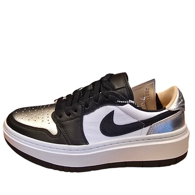 Nike Air Jordan 1 Elevate Low SE Shoe Metallic Silver Toe DQ8561-001 Women's 8