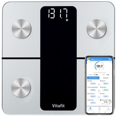 Vitafit Smart Bathroom Scale Body Weight, High Accuracy Assured by Weight Sca...
