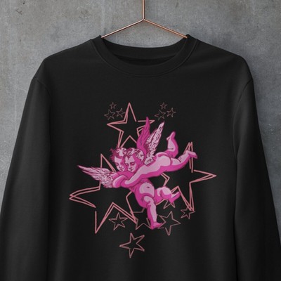 Alt Clothing,Pastel Goth Clothing,Angel Aesthetic Sweatshirt,Cherubs Gothic Swea