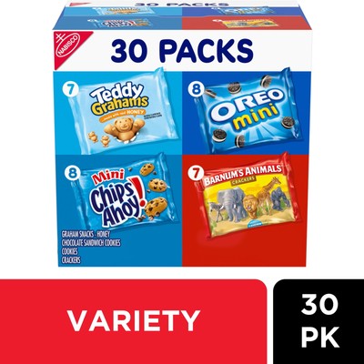 Team Favorites Variety Pack, OREO Mini, CHIPS AHOY! Mini, Teddy Grahams Honey