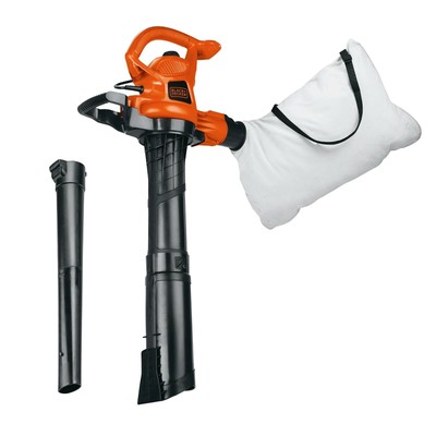 BLACK+DECKER 3-in-1 Electric Leaf Blower, Leaf Vacuum, Mulcher, 12-Amp (BV3600)