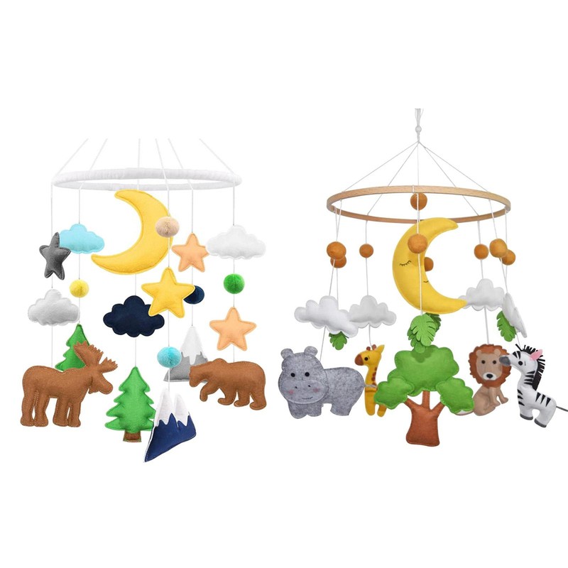 Babies Mobile for Crib Forest & Jungle Animal Babies Nursery Crib Hanging Toy