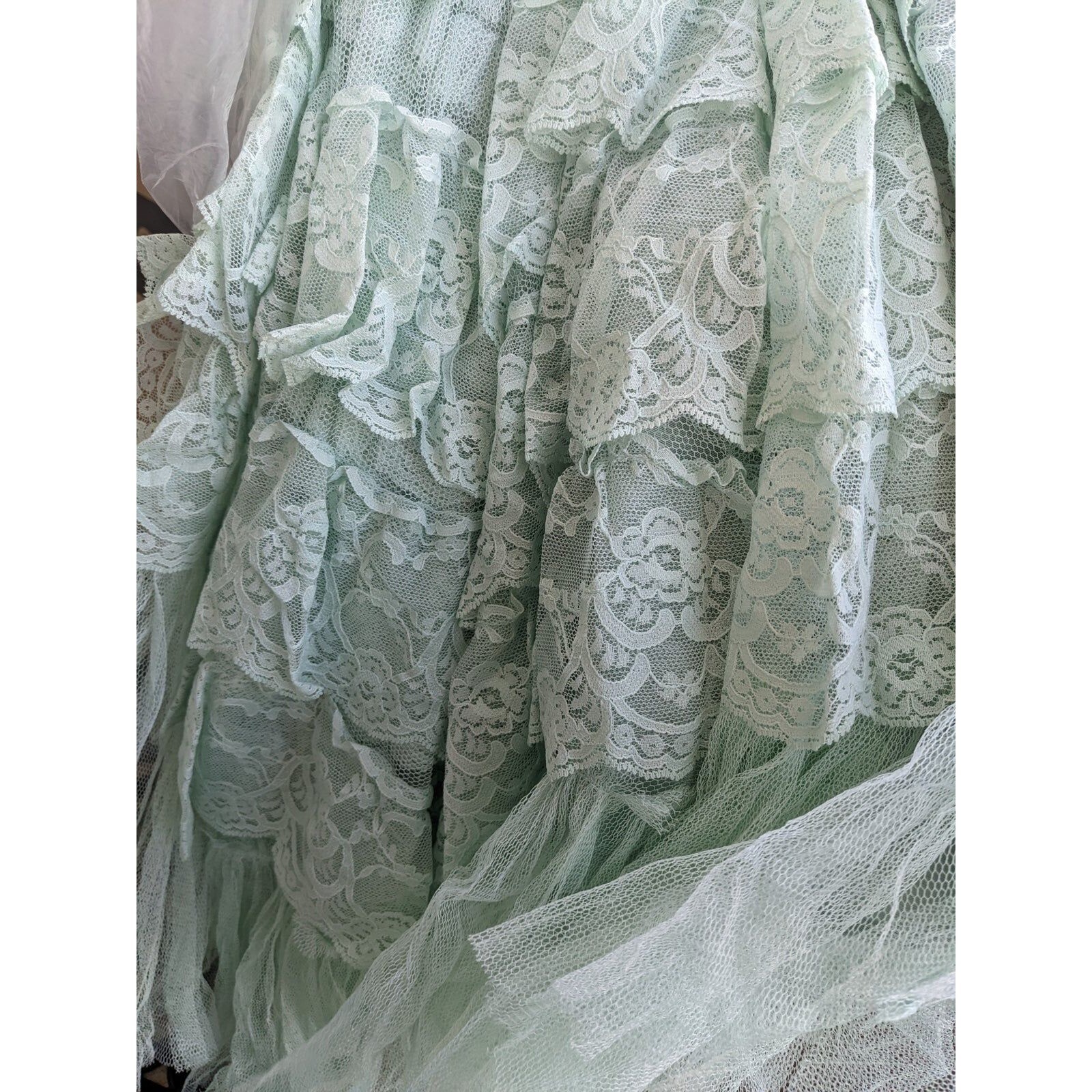 Pre-owned Loveshackfancy Sharelle Gown Mint Blue Sz 2 Retail 895