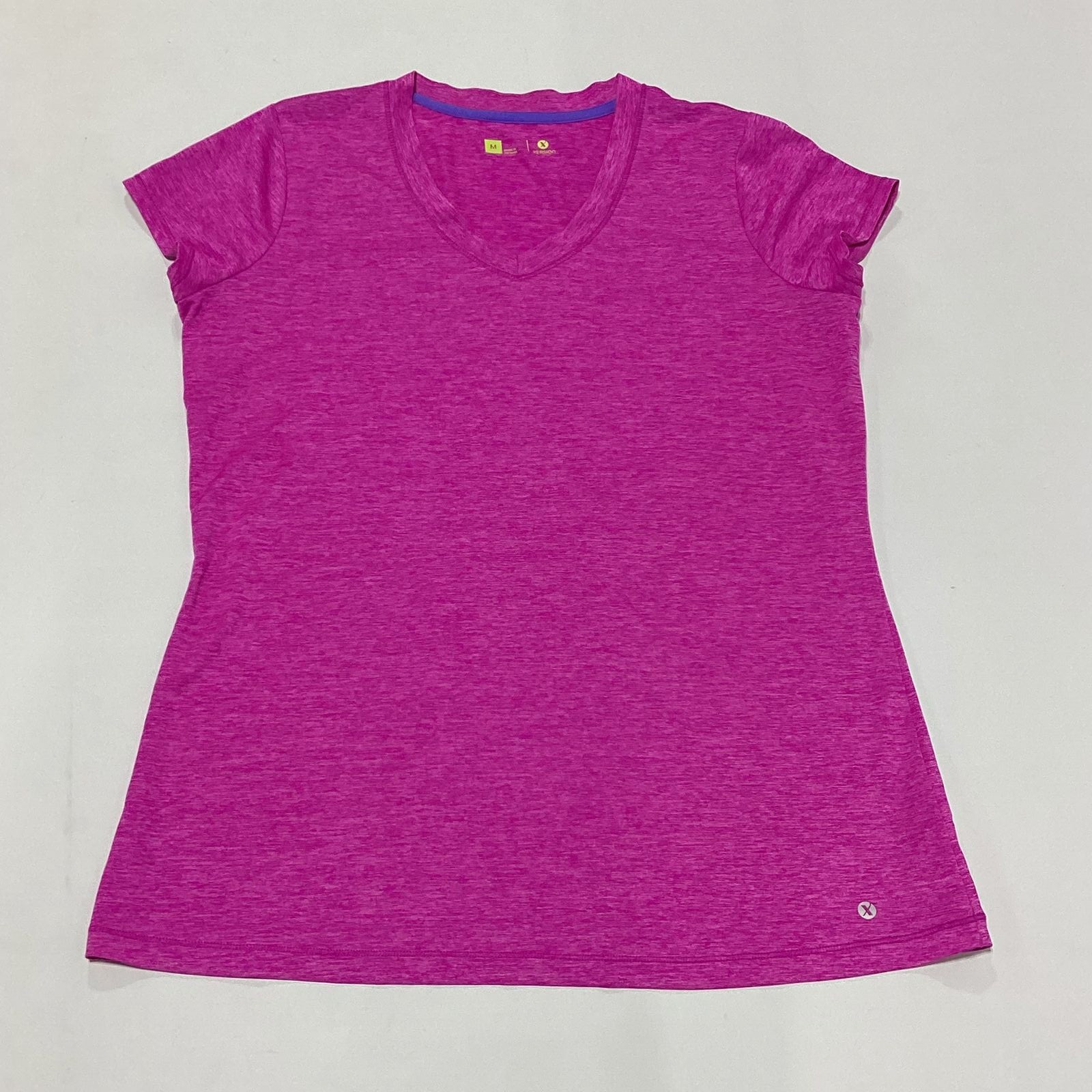 Womens Version Purple Short Sleeve Active Shirt Medium EUC