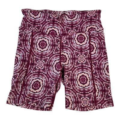 ABI & JOSEPH Endurance Mid Thigh Tight Shorts Yoga Pilates Tie Dye Pink Sz S  10