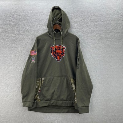 Chicago Bears Player Issue Hoodie Mens 2XL AJ Klein #47 Nike Salute To Service