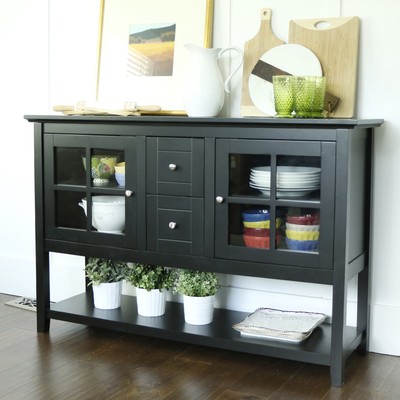 52' TV Console / Buffet Cabinet - Black - 52 X 16 X 35h