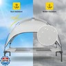 GOJOOASIS Outdoor Dog Bed with Canopy, Waterproof Outside Dog Cots Pet Bed with Removable Canopy Tent, Cat Bed Shelter, Lifted Camping Pet Bed for Medium Dogs (Grey)