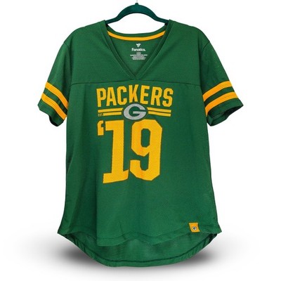 Fanatics Green Bay Packers Jersey Womens Large Green NFL Football Excellent