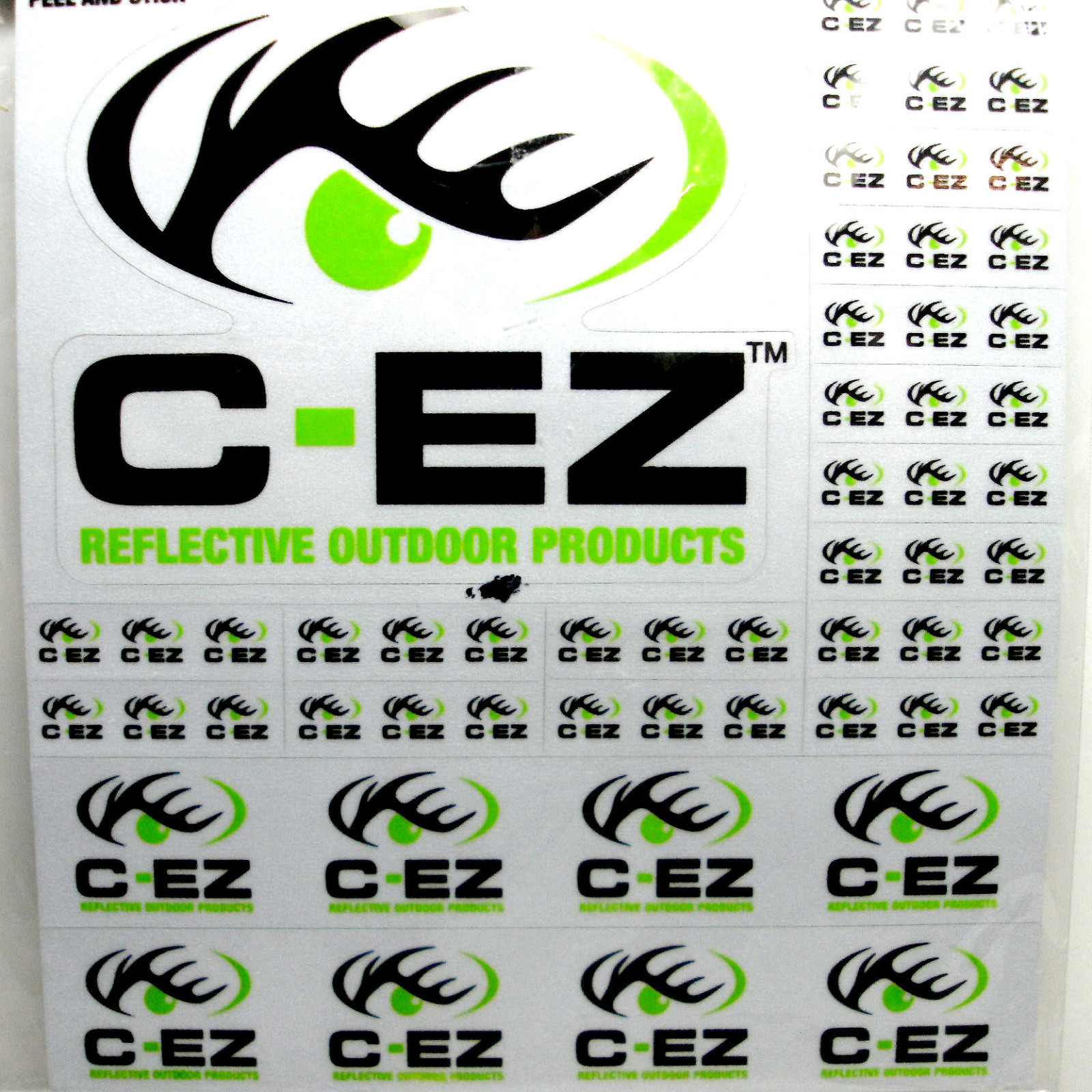 C-EZ GREEN HIGHLY REFLECTIVE DECAL WRAP STRIP ARCHERY BOW ARROW TREESTAND WINDOW