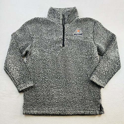 Western Connecticut Colonials Sweater Womens Medium Gray Sherpa Pullover Ladies