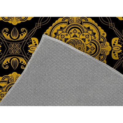 SUMA BLACK & GOLD Outdoor Rug By Kavka Designs Black, Gold 9' x 12'