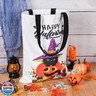 ATFUNSHOP Halloween Tote 15.7'' Trick or Treat Canvas Bag - Reusable Large Grocery Bag for Kids Cat