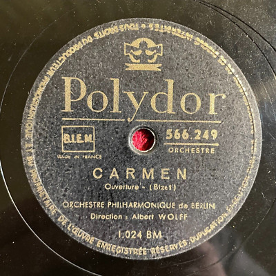 ORCHESTRE PHILHARMONIQUE DE BERLIN Polydor 556.249 78rpm 12'' (Classical)
