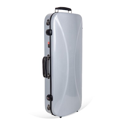 Crossrock Fiberglass Double Violin Case - Two 4/4 Violin, Backpack Straps