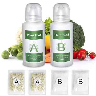 Hydroponic Plant Food (600ml in Total) A&B Indoor Plant Food for Hydroponics