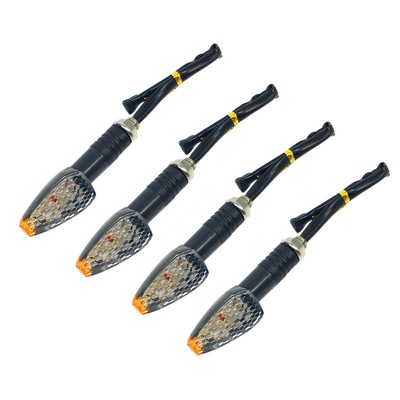 2x 10LED Universal Turn Signal Indicators Light Amber Blink Motorcycle Motorbike