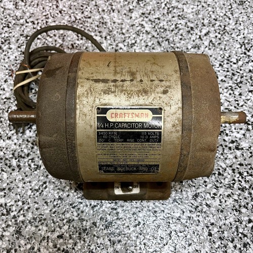 VINTAGE CRAFTSMAN TABLE SAW 3/4 HP CAPACITOR MOTOR SERIES S7735のeBay