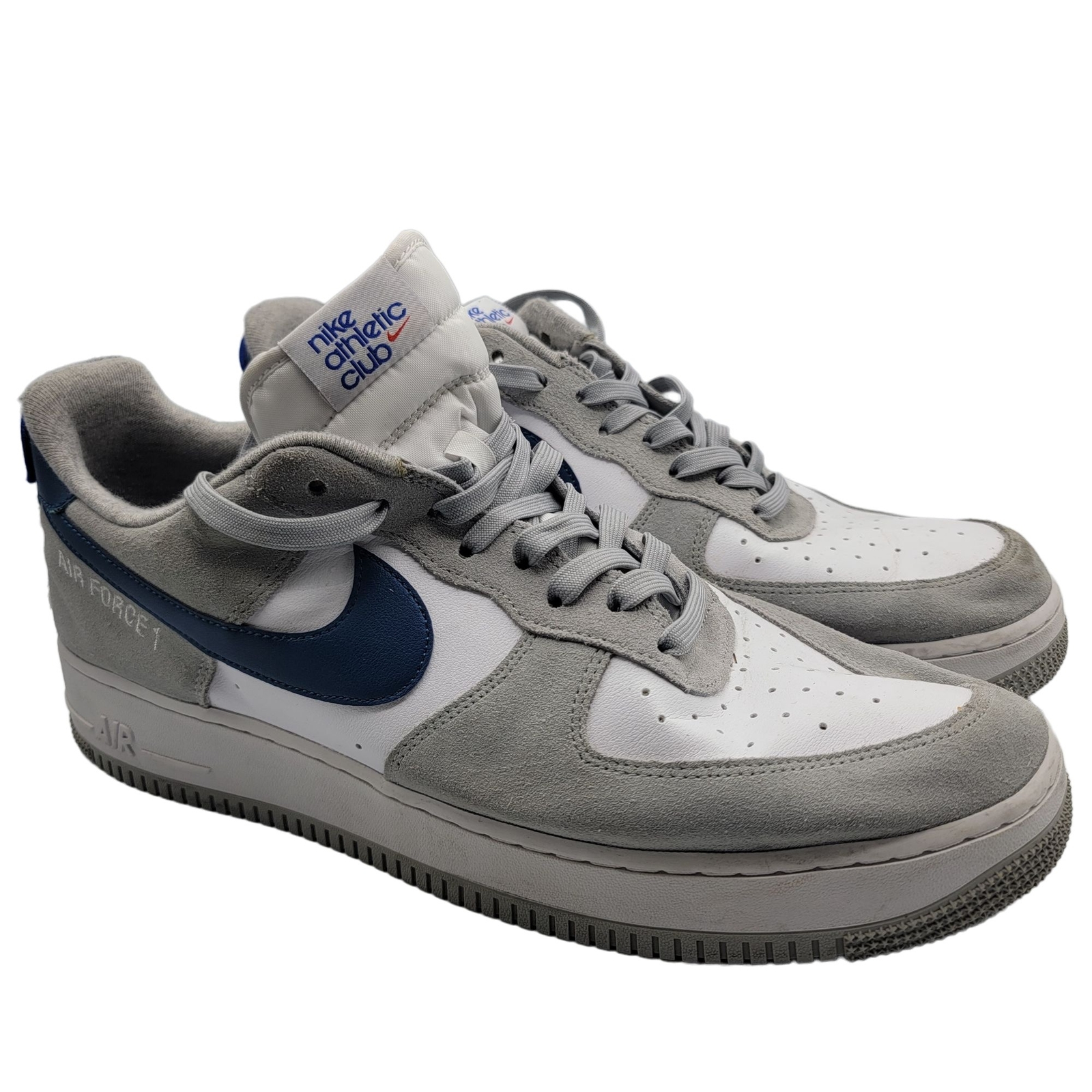 Nike Air Force 1 07 LV8 AF1 Athletic Club Mens 14 Grey White Nike Air Force 1 07 LV8 AF1 Athletic Club Mens 14 Grey White