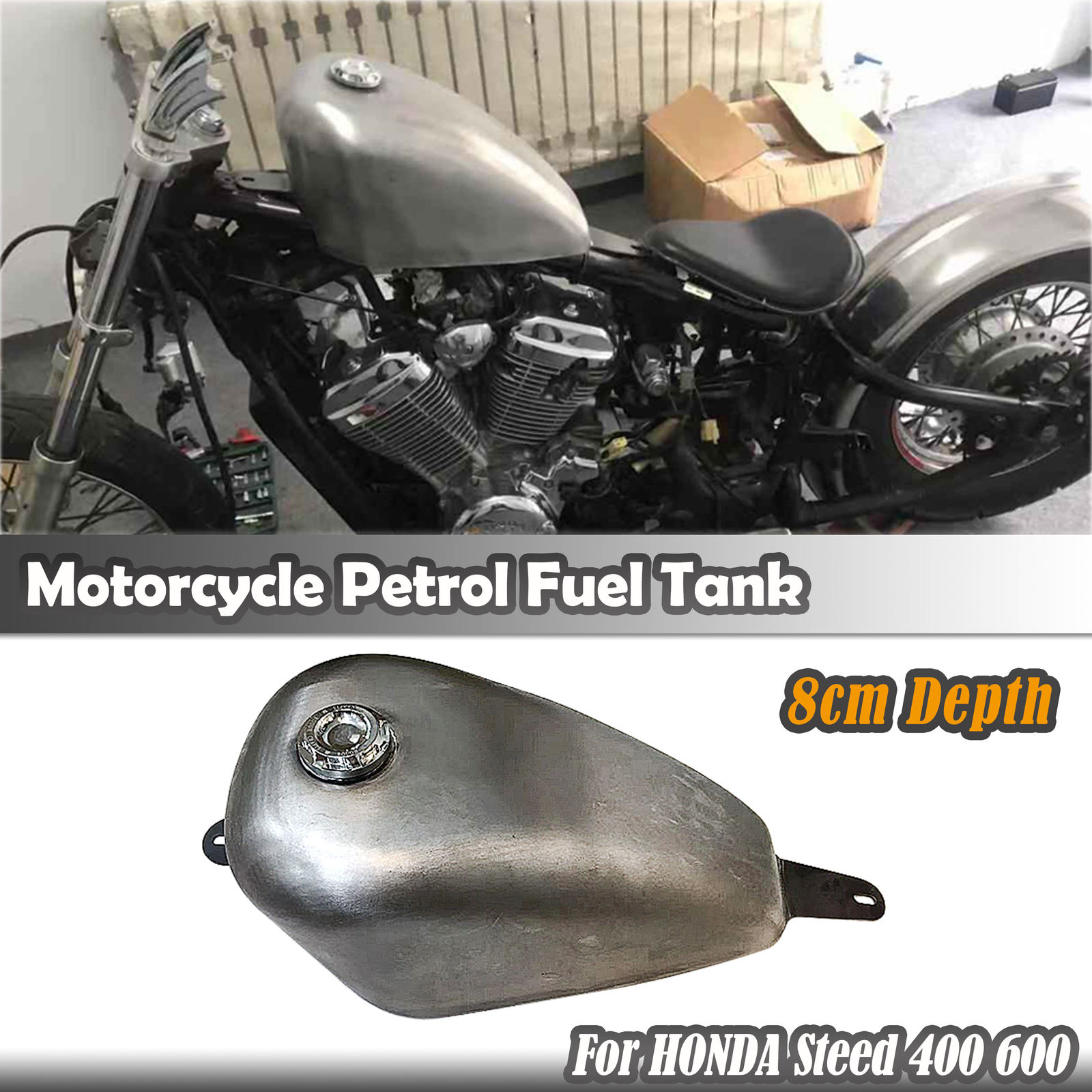 Petrol Gas Fuel Tank For HONDA Steed 400 600 Shadow VT600 DN 8cm