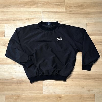 Coors Light Brewery Vantage Mens Pullover V-Neck Shell Jacket Black Medium