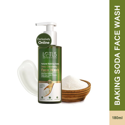 Lotus Botanicals Natural Baking Soda Deep Cleansing Face Wash (180ml)
