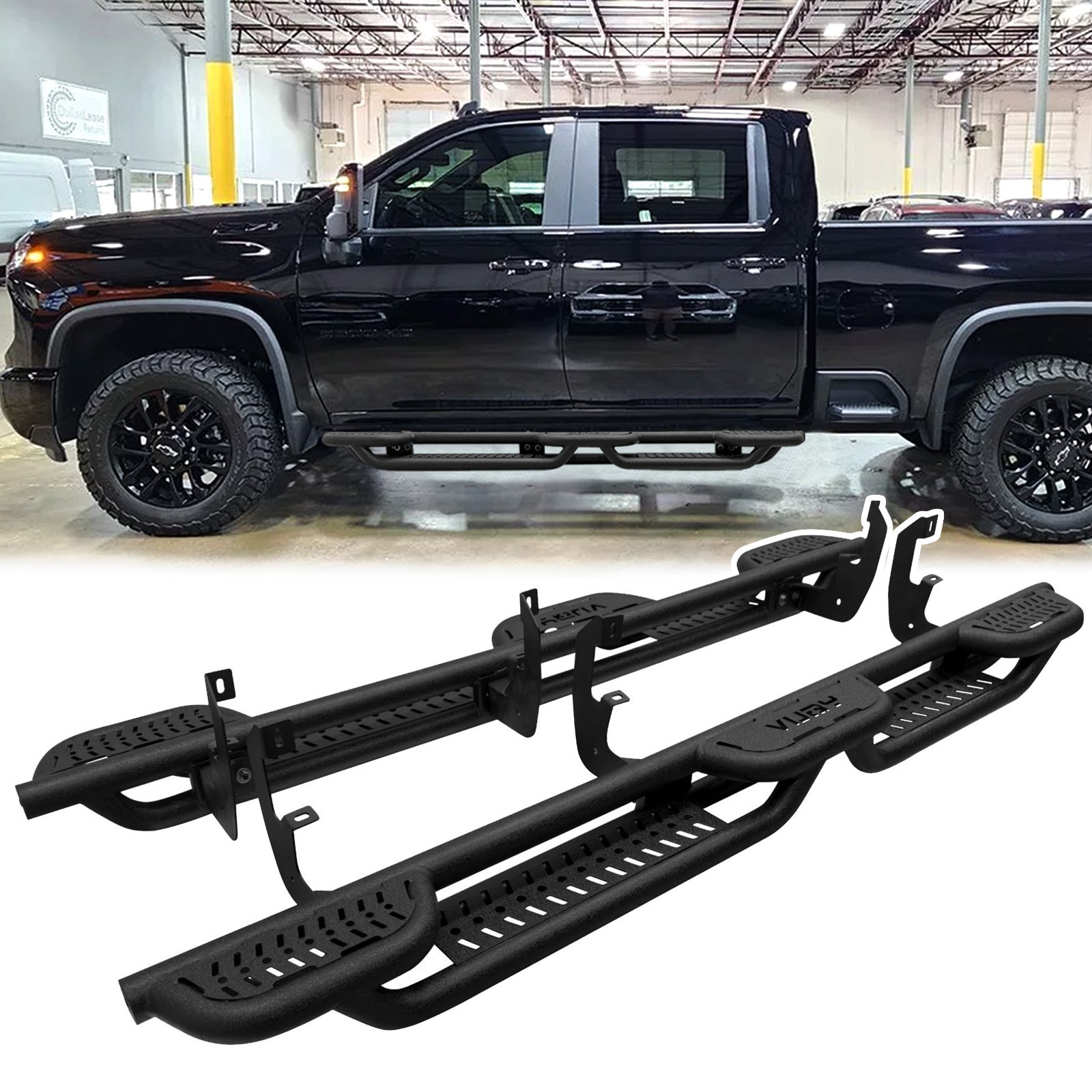 Vijay Running Boards For Chevy Silverado 1500 Extended Cad Nerf
