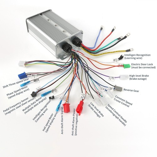 72V 3000W Golf Cart Brushless Motor w/Battery/Display/Sprocket/Pedal Full Kit US