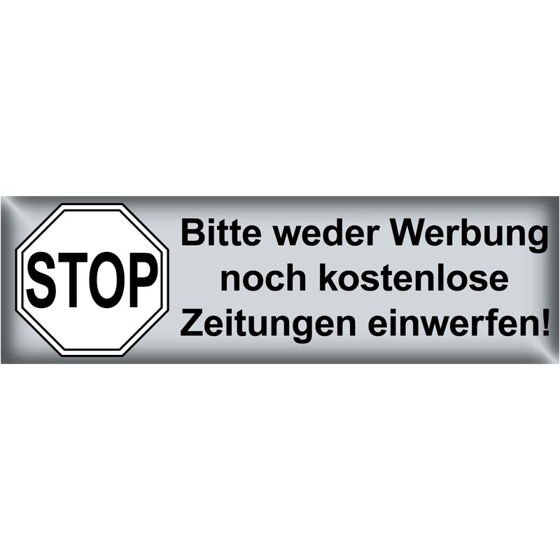 Aufkleber Bitte Keine Werbung Reklame Zeitungen einwerfen Briefkasten Sticker