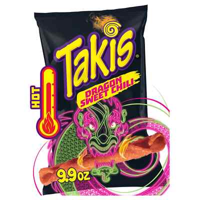 Takis Dragon Sweet Chili 9.9 oz Spicy Sweet Chili Pepper Rolled Tortilla Chips