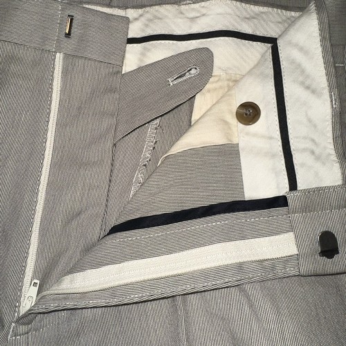 J. CREW LUDLOW Suit Jacket &  Trouser Micro Stripe Grey Cream 40R /34W(35)
