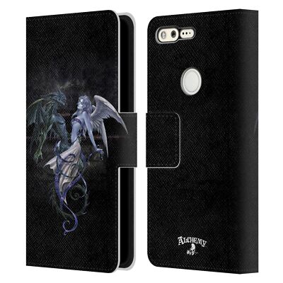 OFFICIAL ALCHEMY GOTHIC DRAGON LEATHER BOOK WALLET CASE COVER FOR GOOGLE PHONES