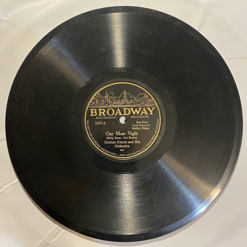 RARE VG+ PRE-WAR HOT JAZZ 78 Nathan Glantz 1 More Night Old Guitar