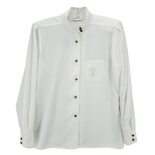 BASLER White Blouse Embroidered Crest Long Sleeve Size EU 38