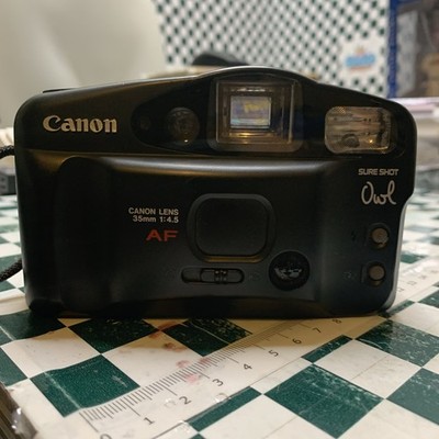 Canon Sure Shot Owl 35mm Film Camera Wide Angle Point & Shoot Tested