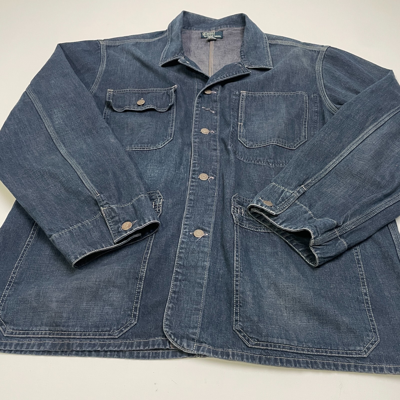 VNTG Polo Ralph Lauren 2XL Denim Hercules Made in Japan