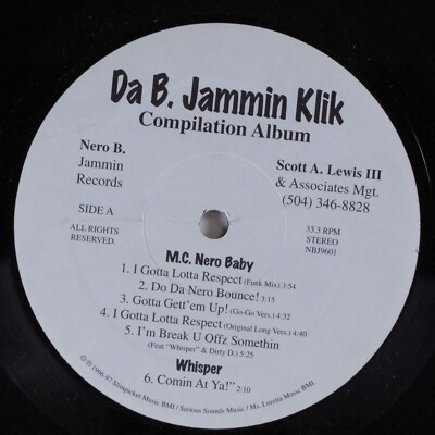 DA B JAMMIN KLIK Various Artists NERO B JAMMIN LP j