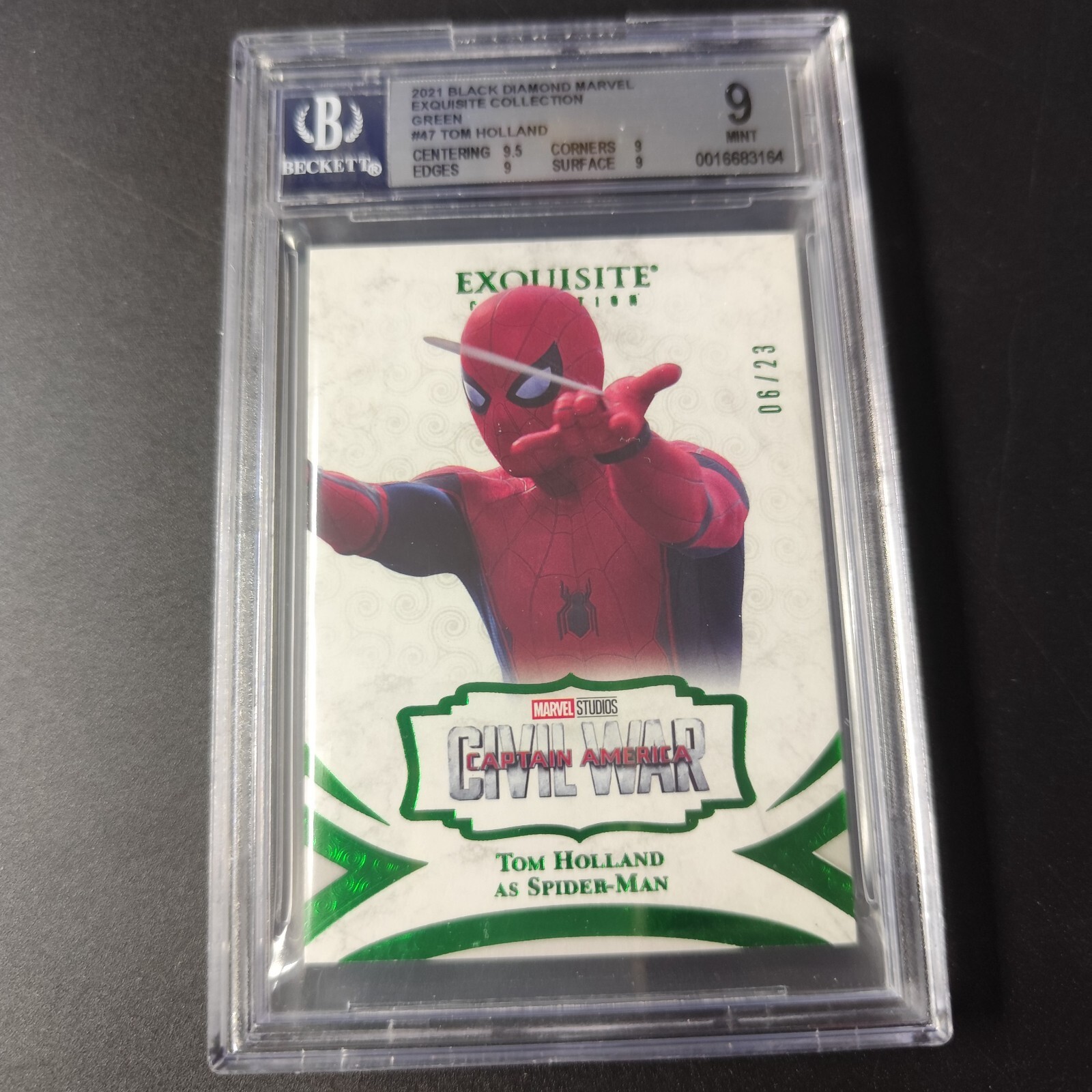 その他 Marvel Black Diamond Spider Man BGS 9 2021 Upper Deck Marvel Black Diamond /149 Tom Holland