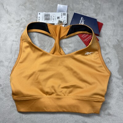 Reebok Women's Running Essentials High-Impact Bra - Orange/White Logo